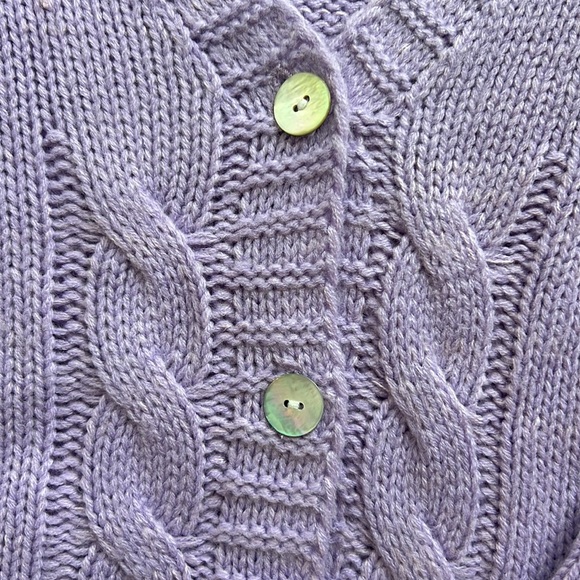 Lioness Australia lavender button up sweater - Picture 3 of 8